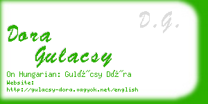 dora gulacsy business card